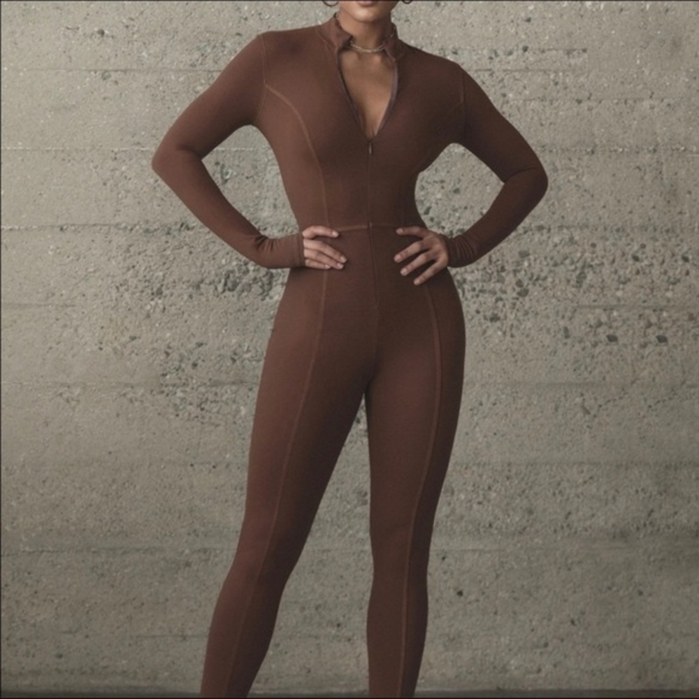 NWT Blue JLUXLABEL Galilea High Neck Bodysuit